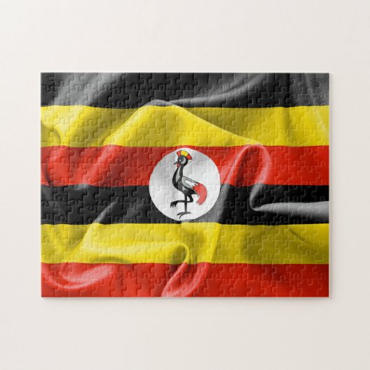 Uganda Flag 11 x 14-inch foto-puzzel met cadeaudoo Legpuzzel (Horizontaal)