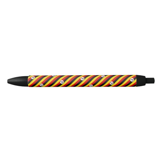 Uganda Flag balpen Zwarte Inkt Pen (Voorkant)