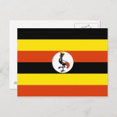 Uganda Flag Briefkaart (Voorkant / Achterkant)