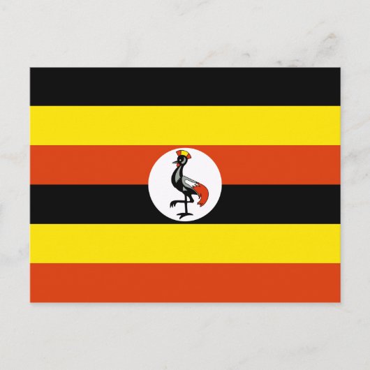 Uganda Flag Briefkaart (Voorkant)