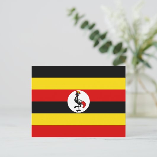 Uganda Flag Briefkaart (Staand voorkant)