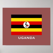 Uganda Flag Classic Flag Poster (Voorkant)