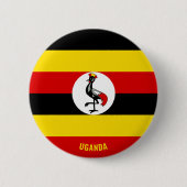 Uganda Flag Cute Patriotic Ronde Button 5,7 Cm (Voorkant)