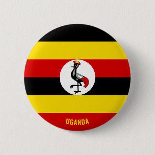 Uganda Flag Cute Patriotic Ronde Button 5,7 Cm