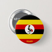 Uganda Flag Cute Patriotic Ronde Button 5,7 Cm (Voorkant /achterkant)