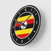 Uganda Flag Elegant Ronde Klok (Hoek)