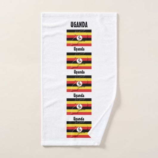 UGANDA FLAG foto gym Handdoek (Handdoek)