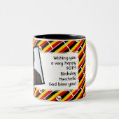 UGANDA FLAG Fotosjabloon Voeg Jouw tekst toe Tweekleurige Koffiemok (Voorkant rechts)