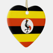Uganda Flag Heart Keramisch Ornament (Rechts)