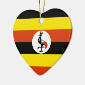 Uganda Flag Heart Keramisch Ornament (Links)