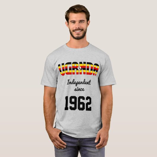 Uganda Flag Independence Celebration T-shirt (Voorkant volledig)
