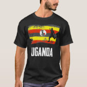 Uganda Flag Jersey Ugandan Soccer Team Ugandan pre T-shirt (Voorkant)