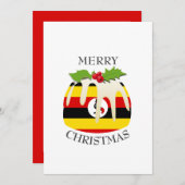 UGANDA FLAG | Kerstmis | Festief Feestdagenkaart (Voorkant / Achterkant)