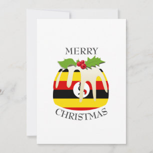 UGANDA FLAG   Kerstmis   Festief Feestdagenkaart
