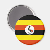 Uganda Flag Magnet (Voorkant / Achterkant)