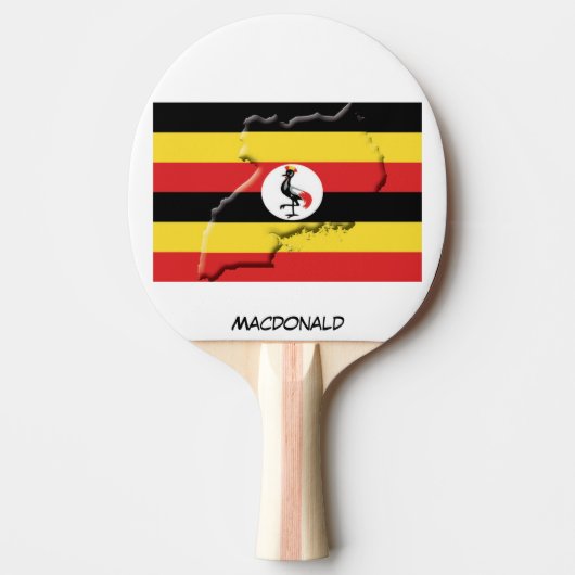 UGANDA FLAG & MAP op maat Tafeltennisbatje (Voorkant)