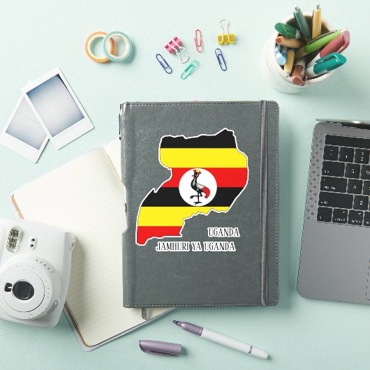 Uganda Flag Map Patriotic Sticker (iPad Cover)
