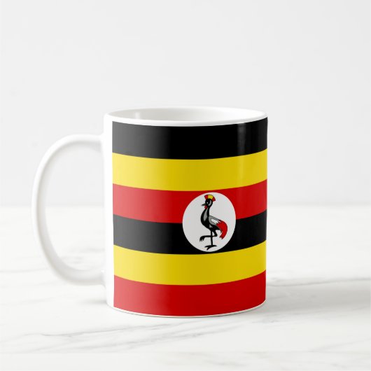 "Uganda Flag Mok - Bold National Pride Ceramic Cof (Links)