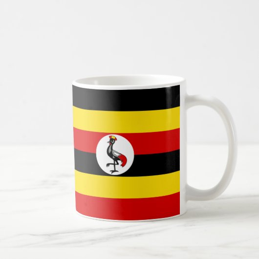 "Uganda Flag Mok - Bold National Pride Ceramic Cof (Rechts)