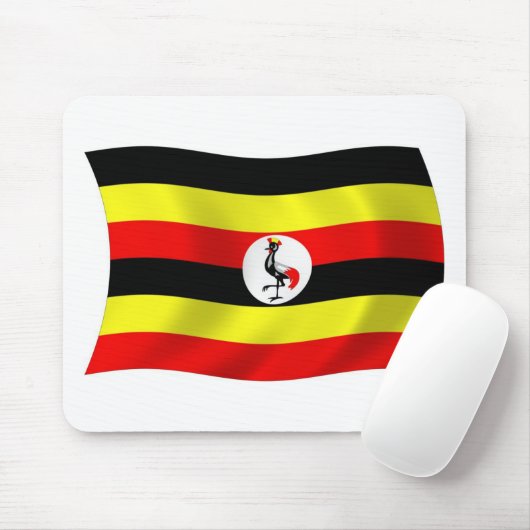 Uganda Flag Mousepad Muismat (Met muis)