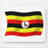 Uganda Flag Mousepad Muismat (Voorkant)