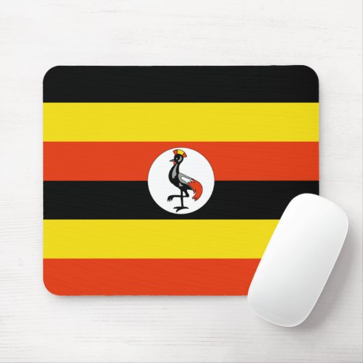 Uganda Flag Mousepad Muismat (Met muis)