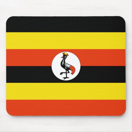 Uganda Flag Mousepad Muismat (Voorkant)