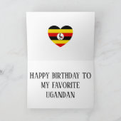 Uganda Flag Patriotic Birthday Kaart (Binnen)