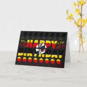 Uganda Flag Patriotic Birthday Kaart (Gele Bloem)
