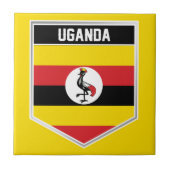 Uganda Flag Shield Tegeltje (Voorkant)