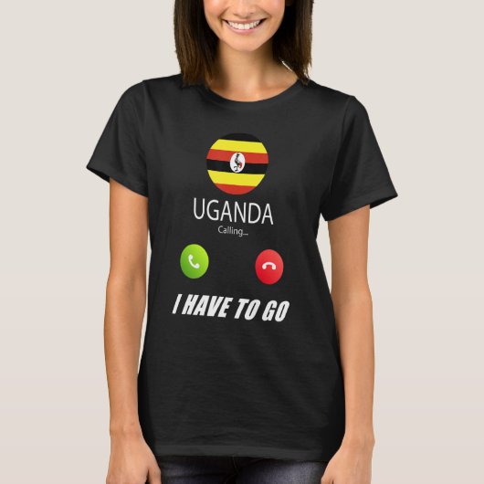 Uganda Flag Souvenir Uganda roept op tot actie T-shirt (Voorkant)