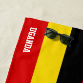 Uganda Flag Splendid Patriotic Strandlaken (In situ)