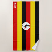 Uganda Flag Splendid Patriotic Strandlaken (Voorkant)