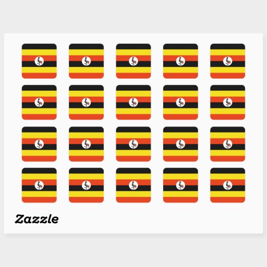 Uganda Flag Sticker (Vel)