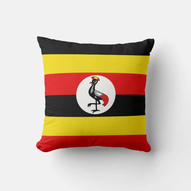Uganda Flag x Flag Pillow Kussen (Voorkant)