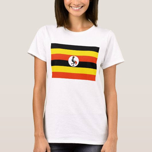 Uganda Flag x Kaart T-shirt (Voorkant)