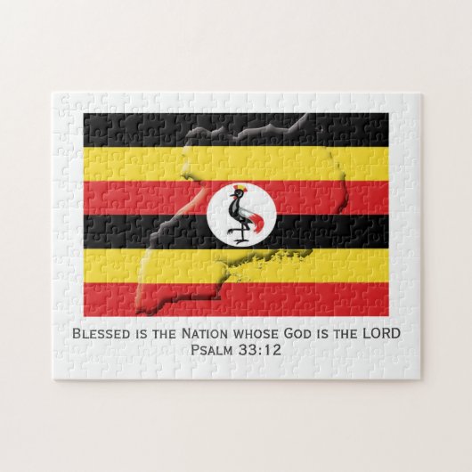 UGANDA | Gezegende natie | OEGANDAN FLAG Legpuzzel (Horizontaal)