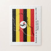 UGANDA | Gezegende natie | OEGANDAN FLAG Legpuzzel (Verticaal)