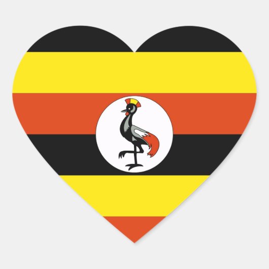 UGANDA HART STICKER (Voorkant)