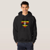 Uganda Heart Ugandan Flag Ugandan Pride Hoodie (Voorkant volledig)