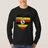 Uganda Heart Ugandan Flag Ugandan Pride T-shirt (Voorkant)
