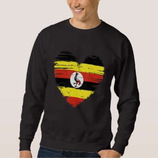 Uganda Heart Ugandan Flag Ugandan Pride Trui