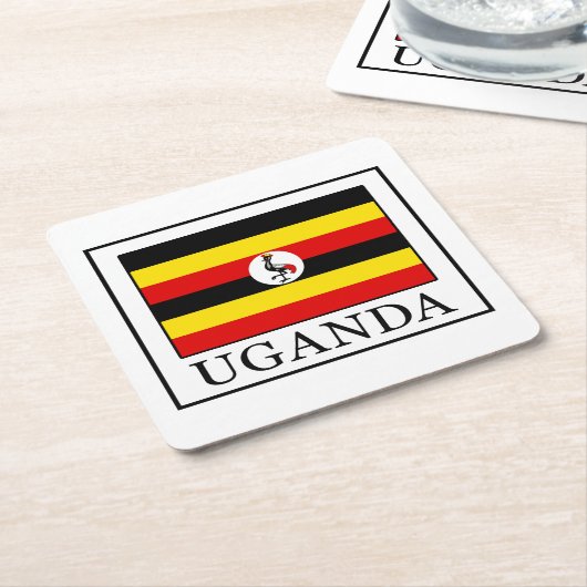 Uganda Kartonnen Onderzetters (Schuin)