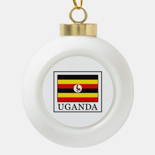 Uganda Keramische Bal Ornament (Voorkant)