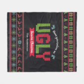 Uganda kerstkeuken Nordic Knit Fun Chalkboard Fleece Deken (Voorkant (Horizontaal))