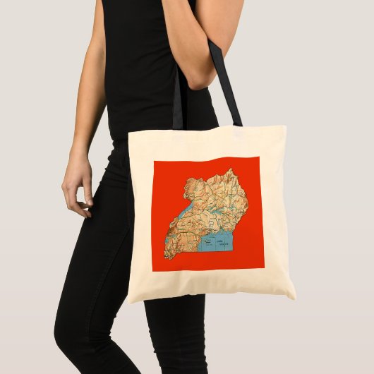 Uganda Map Bag Tote Bag (Voorkant (product))