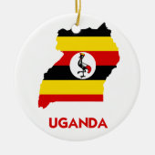 UGANDA MAP KERAMISCH ORNAMENT (Voorkant)