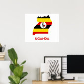 UGANDA MAP POSTER (Thuiskantoor)