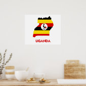 UGANDA MAP POSTER (Keuken)