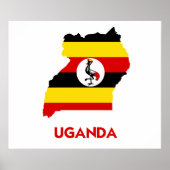 UGANDA MAP POSTER (Voorkant)